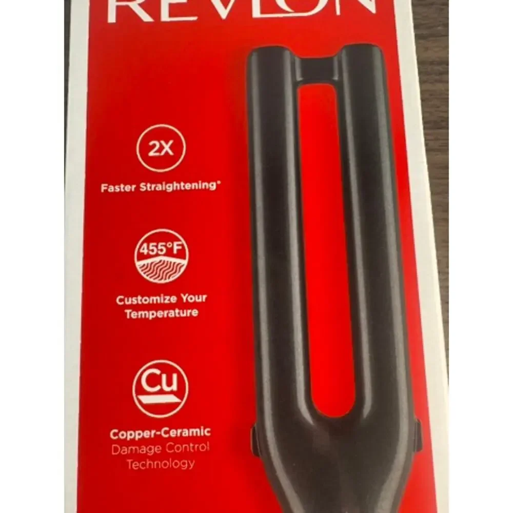 Revlon Copper Ceramic Dual Plate Hair Straightener‎ 1½ inch Iron, Dual Voltage